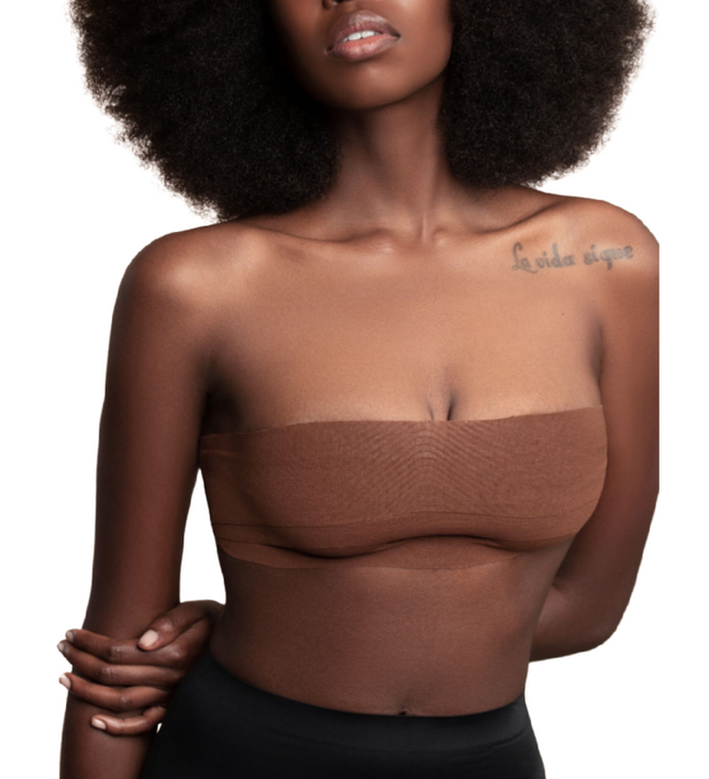 BYE-BRA - BODY TAPE 5 M X 6.5 CM + 3 PAIRS OF NIPPLE COVERS BROWN