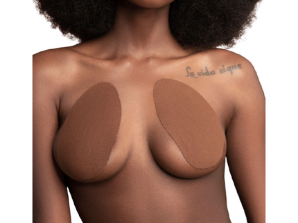 BYE-BRA - BREASTS ENHANCER + 3 PAIRS OF SATIN BROWN CUP A/C