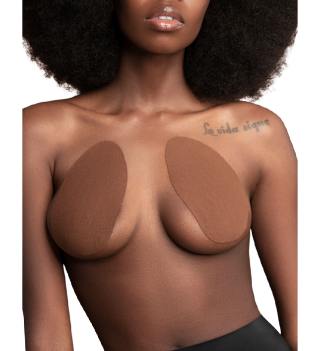 BYE-BRA - BREASTS ENHANCER + 3 PAIRS OF SATIN BROWN CUP D/F