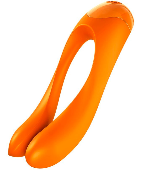 SATISFYER - CANDY CANE FINGER VIBRATOR ORANGE