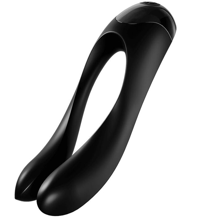 SATISFYER - CANDY CANE FINGER VIBRATOR BLACK