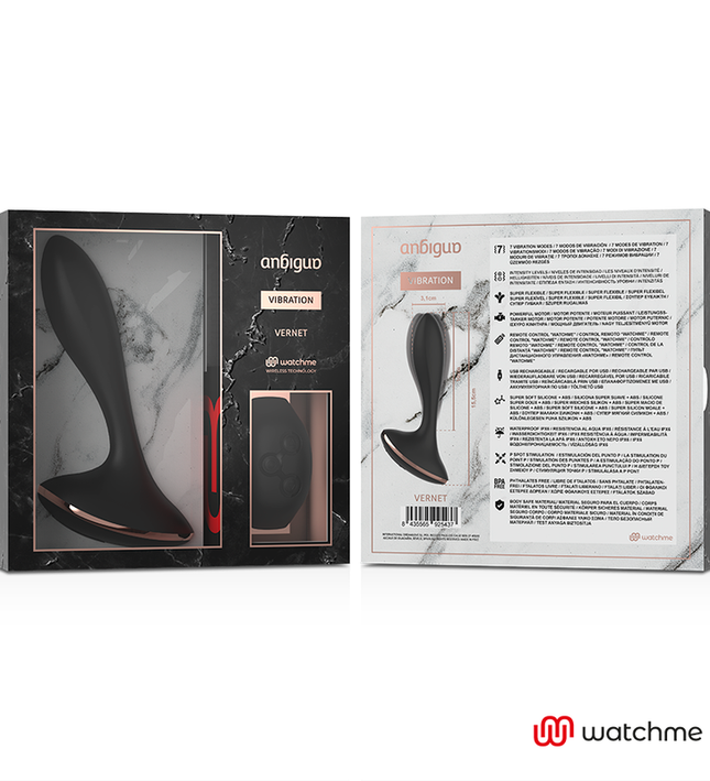 ANBIGUO - WATCHME REMOTE CONTROL VIBRATOR ANAL PLUG VERNET