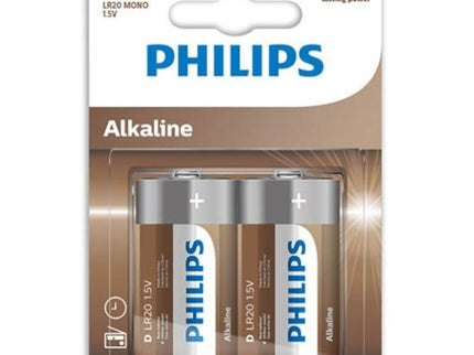 PHILIPS - ALKALINE BATTERY D LR20 BLISTER*2