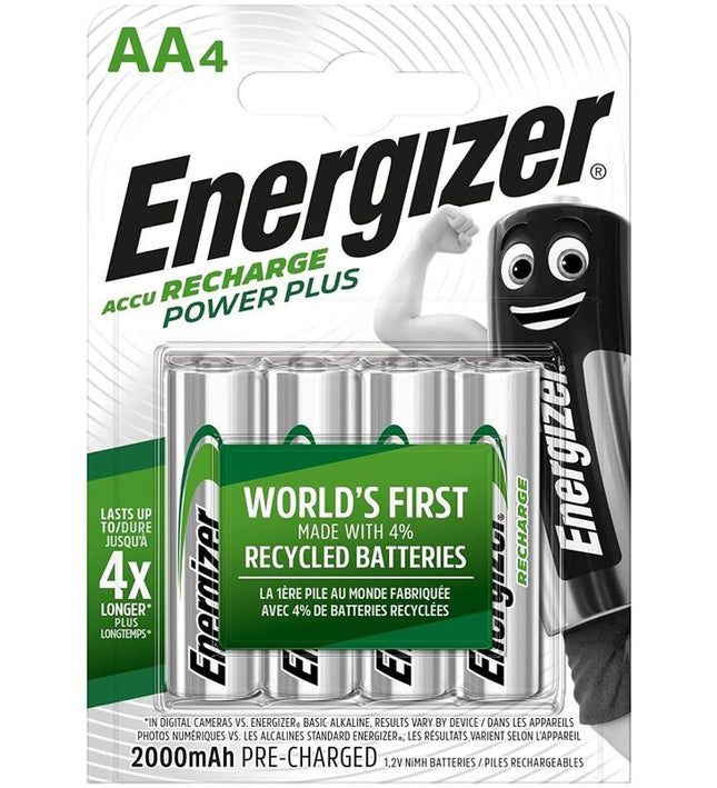 ENERGIZER - RECHARGEABLE BATTERIES AA4 BLISTER 4