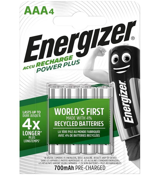 ENERGIZER - RECHARGEABLE BATTERIES AAA4 BLISTER 4