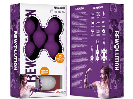 REWOLUTION - REWOBEADS VIBRATING BALLS REMOTE CONTROL WITH WATCHME TECHNOLOGY