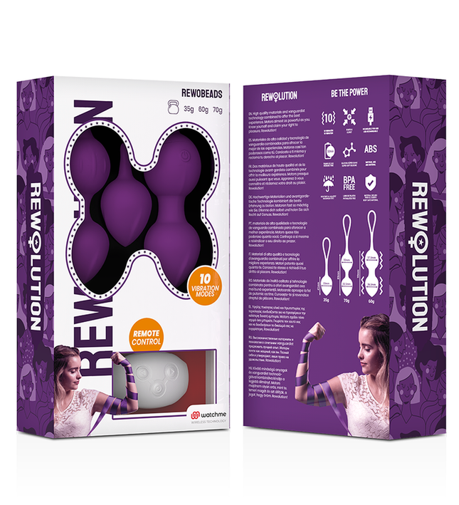 REWOLUTION - REWOBEADS VIBRATING BALLS REMOTE CONTROL WITH WATCHME TECHNOLOGY