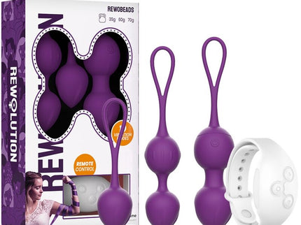 REWOLUTION - REWOBEADS VIBRATING BALLS REMOTE CONTROL WITH WATCHME TECHNOLOGY