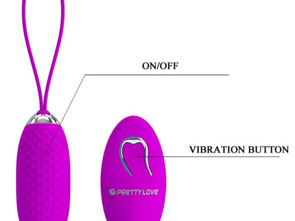 PRETTY LOVE - JOANNA VIBRATING EGG REMOTE CONTROL 12 MODES