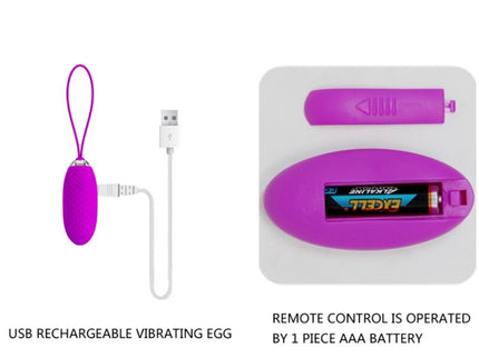 PRETTY LOVE - JOANNA VIBRATING EGG REMOTE CONTROL 12 MODES