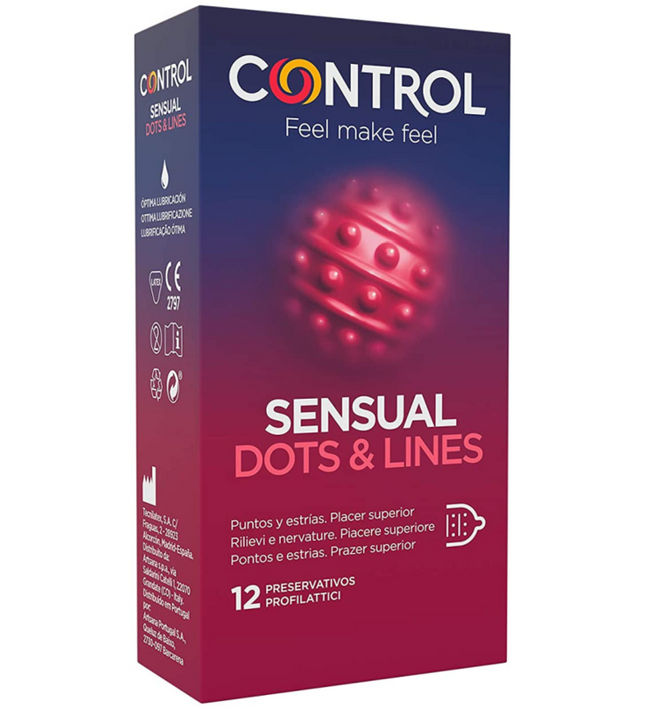 CONTROL - SENSUAL DOTS & LINES POINTS AND STRETCH MARKS 12 UNITS