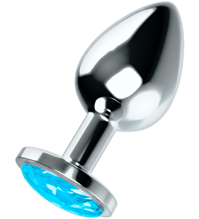 OHMAMA - ANAL PLUG WITH BLUE CRYSTAL L