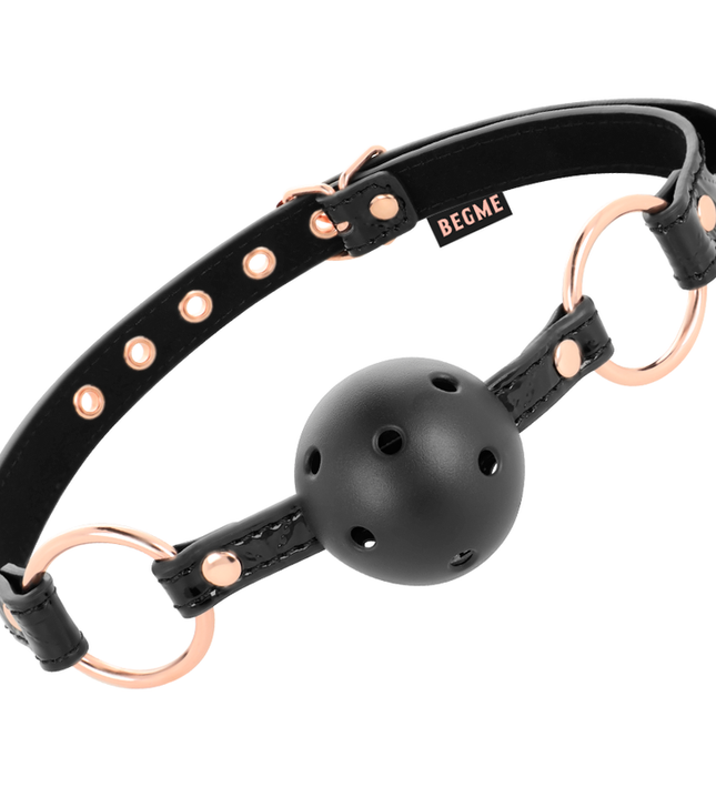BEGME - BLACK EDITION BALL GAG VEGAN LEATHER