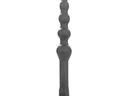 ALL BLACK - BEADED SHOWER ANAL SILICONE 27 CM