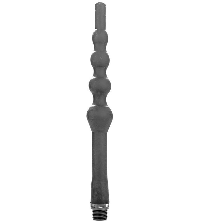 ALL BLACK - BEADED SHOWER ANAL SILICONE 27 CM