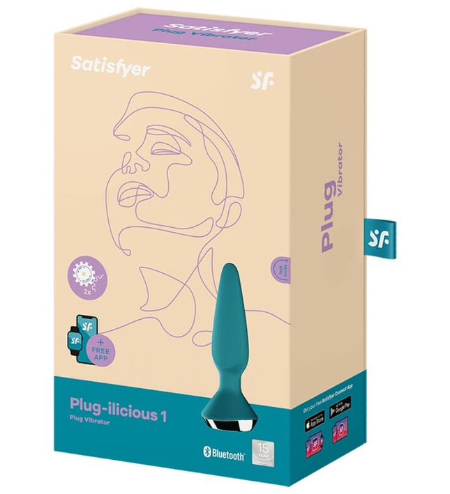 SATISFYER - PLUG ILICIOUS 1 PLUG VIBRATOR GREEN