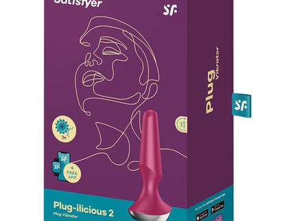 SATISFYER - PLUG ILICIOUS 2 PLUG VIBRATOR BERRY