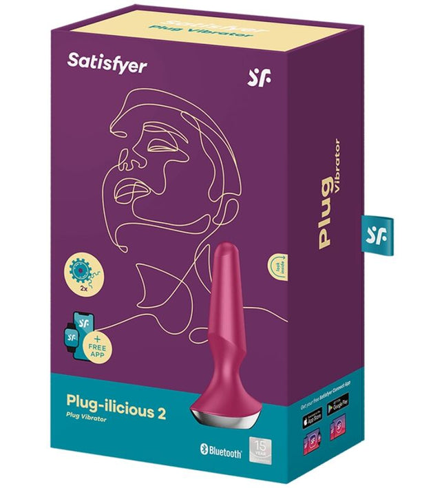 SATISFYER - PLUG ILICIOUS 2 PLUG VIBRATOR BERRY