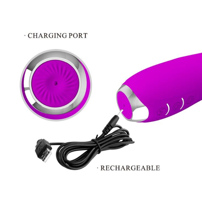 PRETTY LOVE - MOLLY VIBRATOR WITH RECHARGEABLE ROTATION