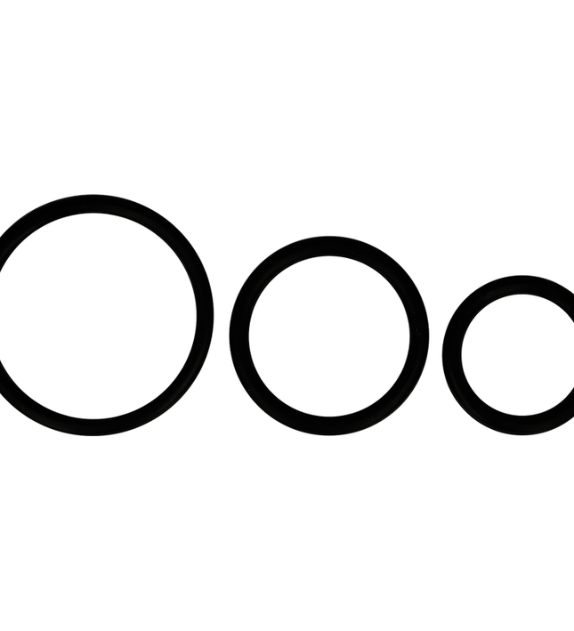 OHMAMA - SET OF 3 BLACK SILICONE RINGS