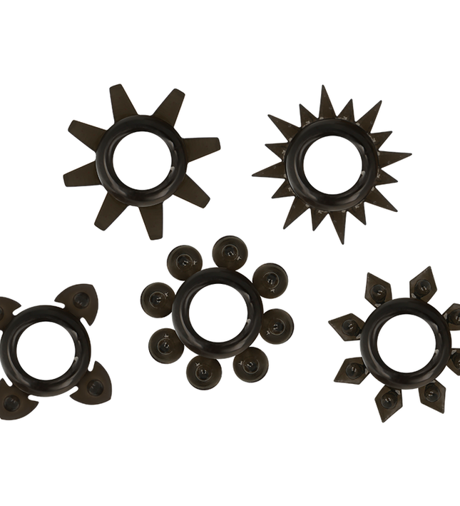 OHMAMA - SET OF 5 SILICONE TESTICLE AND PENIS RINGS