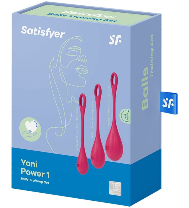 SATISFYER - YONI POWER 1 TRAINING SET RED