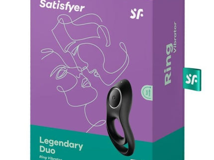 SATISFYER - LEGENDARY DUO RING VIBRATOR BLACK