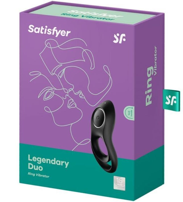 SATISFYER - LEGENDARY DUO RING VIBRATOR BLACK