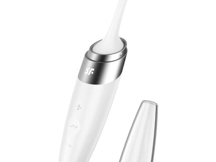 SATISFYER - TWIRLING DELIGHT CLIT TIP VIBRATOR WHITE