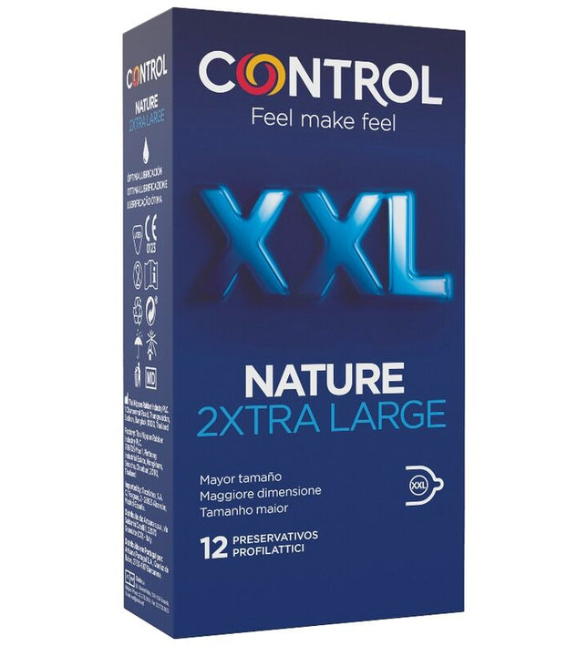 CONTROL - NATURE 2XTRA LARGE XXL CONDOMS - 12 UNITS