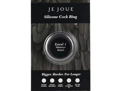 JE JOUE - MAXIMUM STRETCH SILICONE COCK RING - BLACK