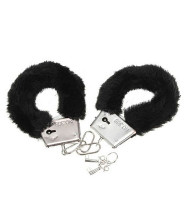 DIABLO PICANTE - PLEASURE FURRY HANDCUFFS BLACK