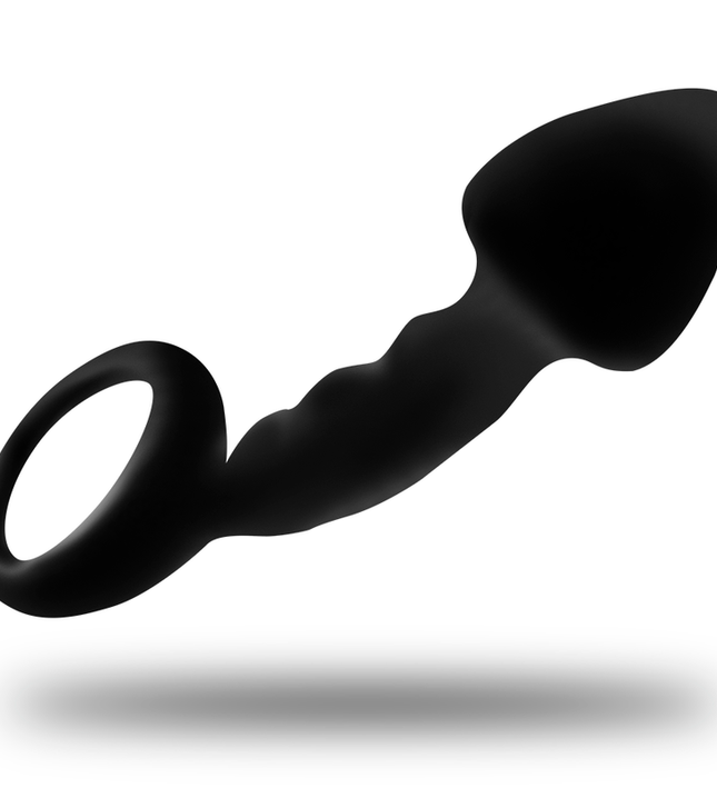 OHMAMA - RIBBED ANAL PLUG WITH RING