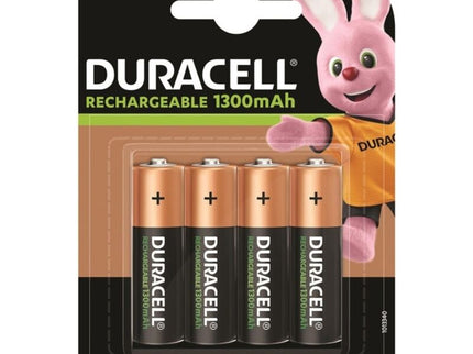 DURACELL - RECHARGEABLE BATTERY HR6 AA 1300mAh 4 UNIT
