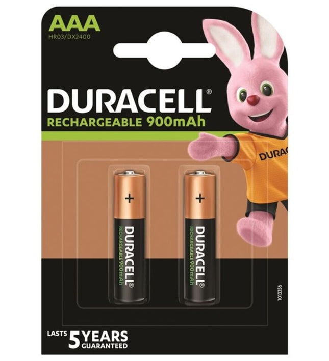 DURACELL - RECHARGEABLE BATTERY HR03 AAA 900mAh 2 UNIT