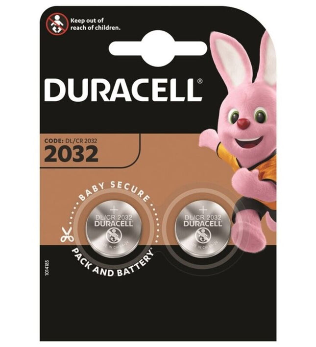 DURACELL - BUTTON BATTERY LITIO CR2032 3V 2 UNIT