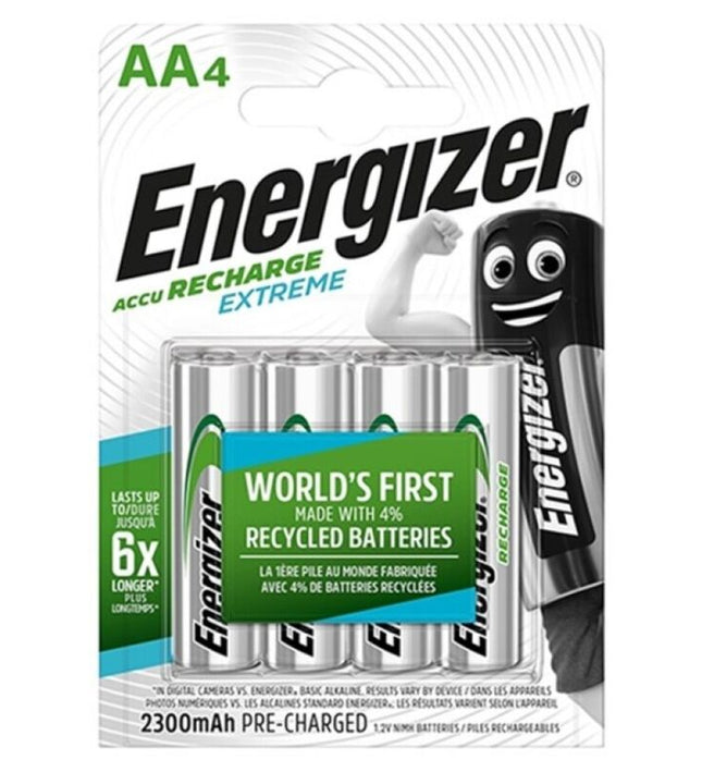 ENERGIZER - EXTREME RECHARGEABLE BATTERY HR6 AA 2300mAh 4 UNIT