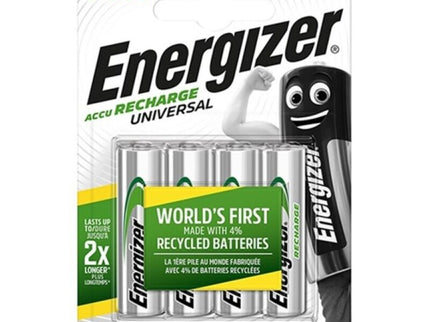 ENERGIZER - UNIVERSAL RECHARGEABLE BATTERY HR6 AA 1300mAh 4 UNIT