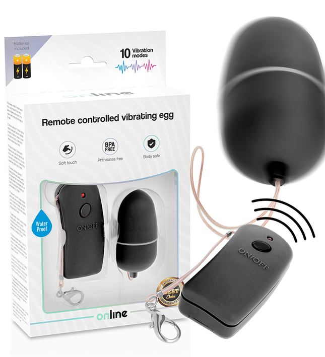 ONLINE - REMOTE CONTROLLED VIBRATING EGG BLACK