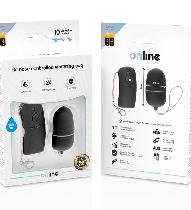ONLINE - REMOTE CONTROLLED VIBRATING EGG BLACK