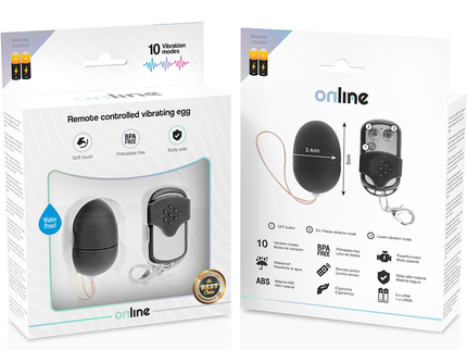 ONLINE - REMOTE CONTROL VIBRATING EGG S BLACK