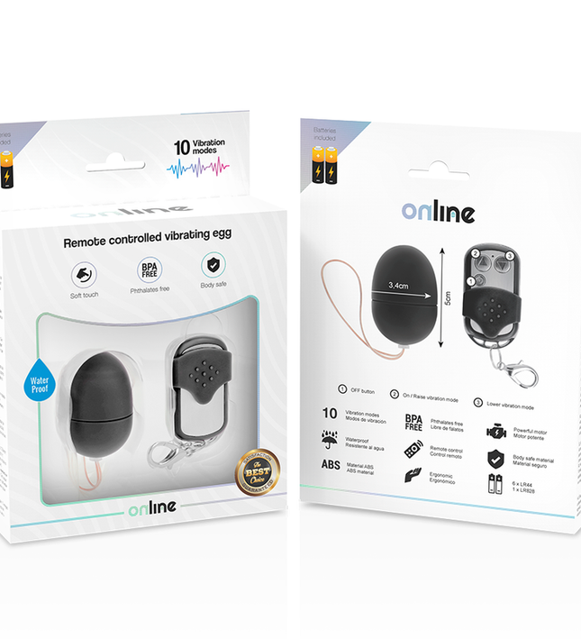 ONLINE - REMOTE CONTROL VIBRATING EGG S BLACK