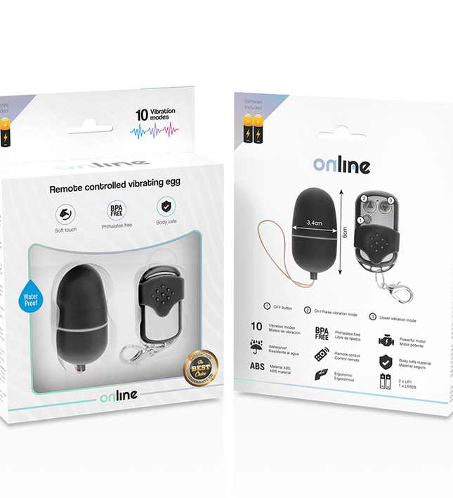 ONLINE - REMOTE CONTROL VIBRATING EGG M BLACK