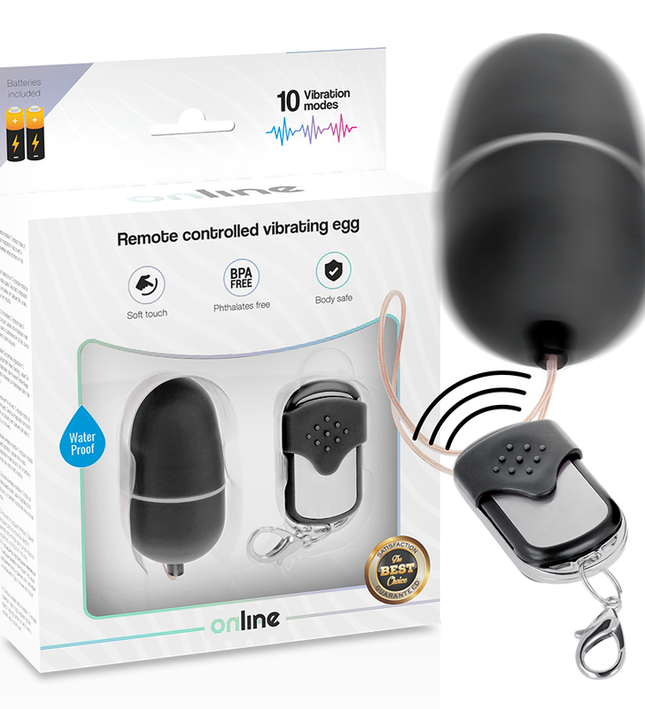 ONLINE - REMOTE CONTROL VIBRATING EGG M BLACK