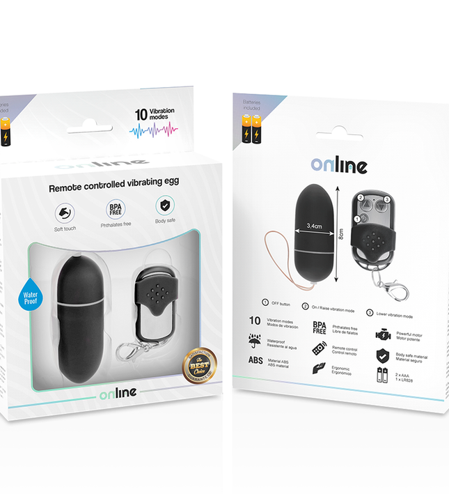 ONLINE - REMOTE CONTROL VIBRATING EGG L BLACK