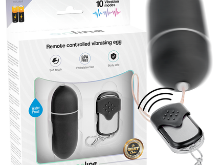 ONLINE - REMOTE CONTROL VIBRATING EGG L BLACK