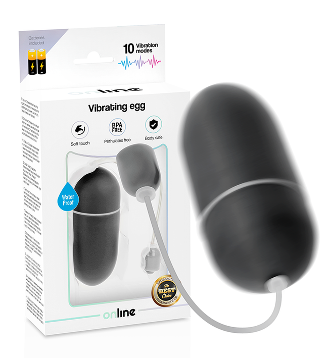 ONLINE - WATERPROOF VIBRATING EGG BLACK