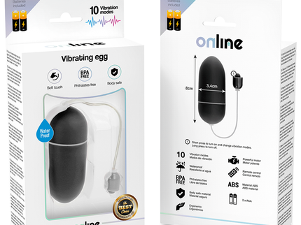 ONLINE - WATERPROOF VIBRATING EGG BLACK