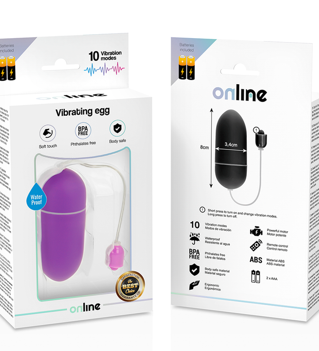 ONLINE - WATERPROOF VIBRATING EGG PURPLE