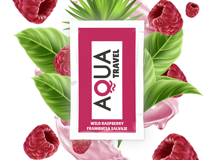 AQUA TRAVEL - WILD RASPBERRY FLAVOUR WATERBASED LUBRICANT 6 ML